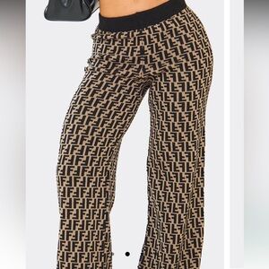 Knit FF Monogram Pants